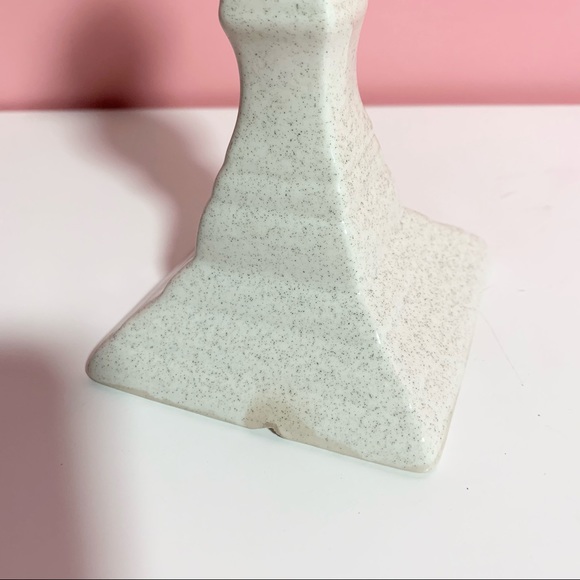 Vintage floral ceramic candlestick holder - Picture 3 of 4